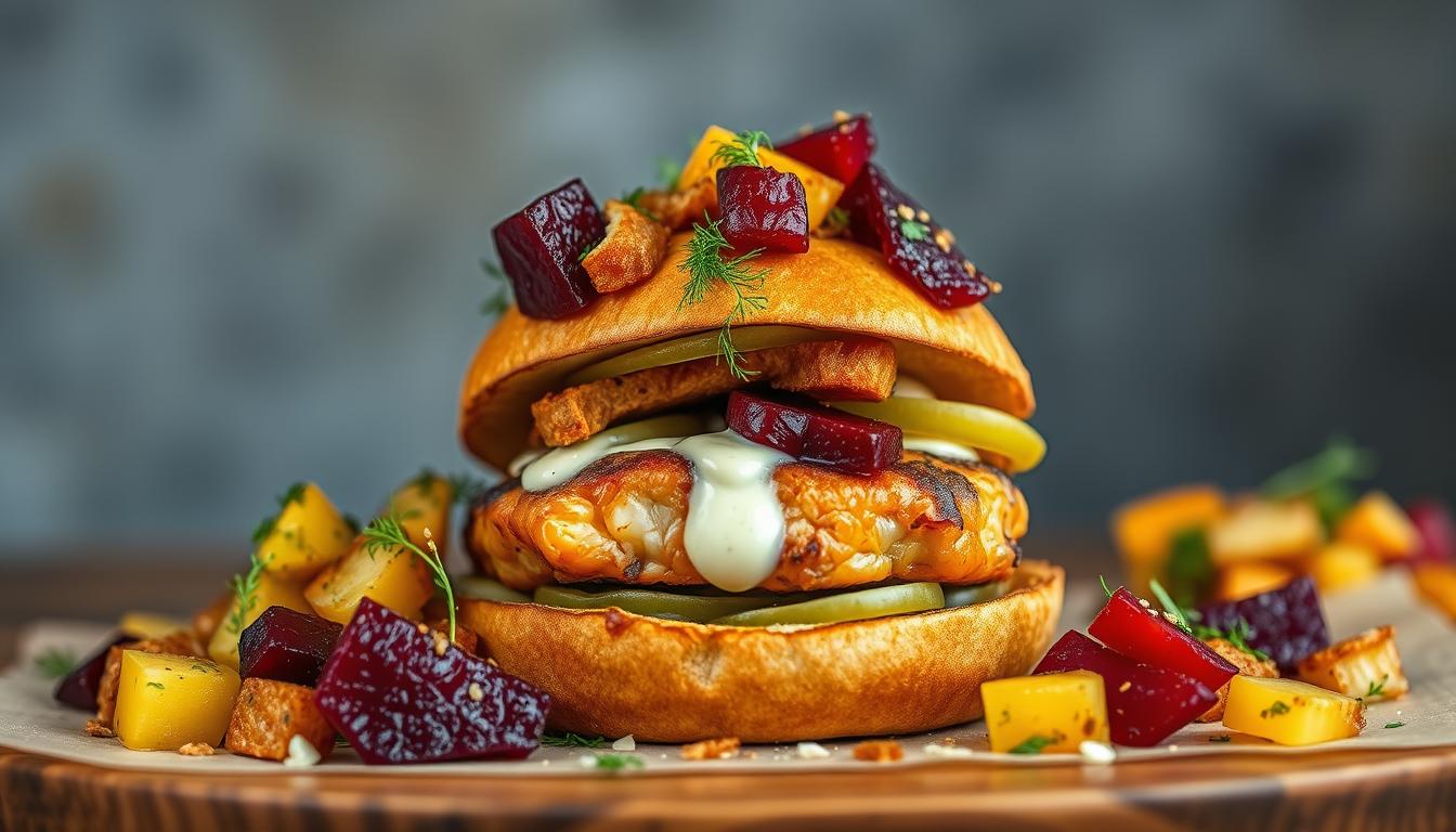 salmon burger toppings