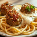 meatballs and alfredo sauce